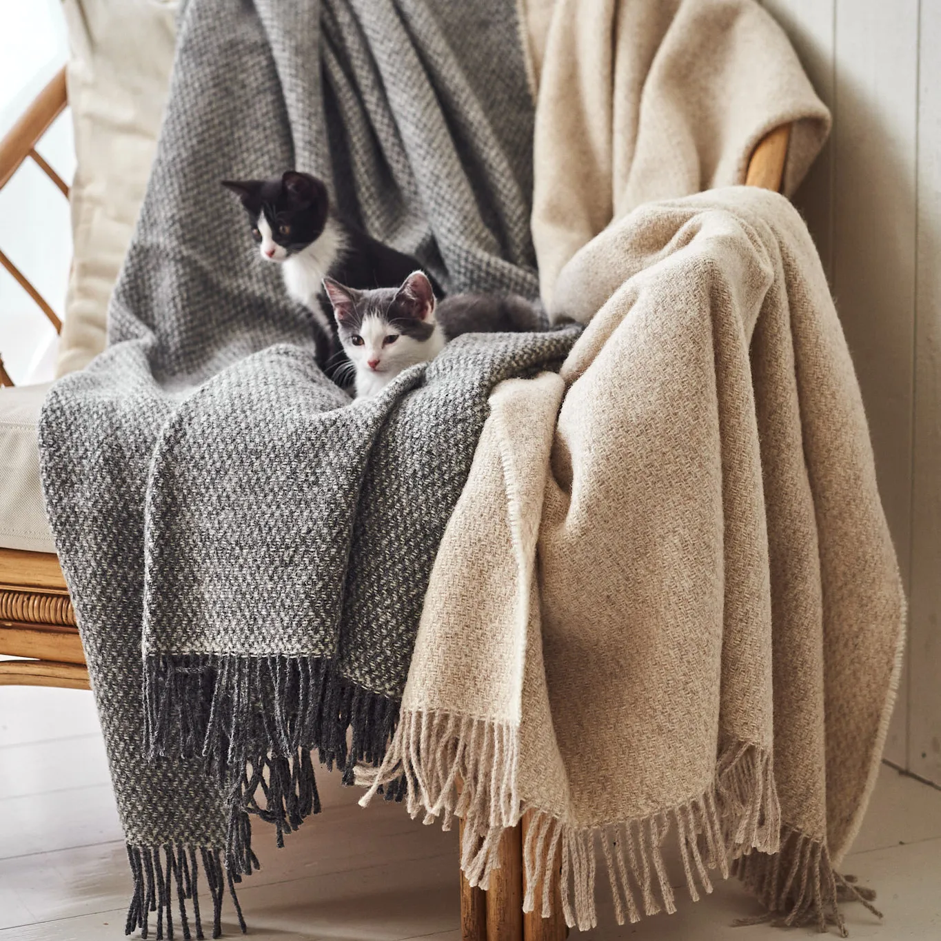 Sandstone ウールスロー 130x180 cm, grey Scandi Living | スカンジリビング