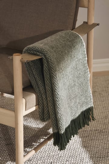 Sandstone ウールスロー 130x180 cm - Khaki green - Scandi Living | スカンジリビング
