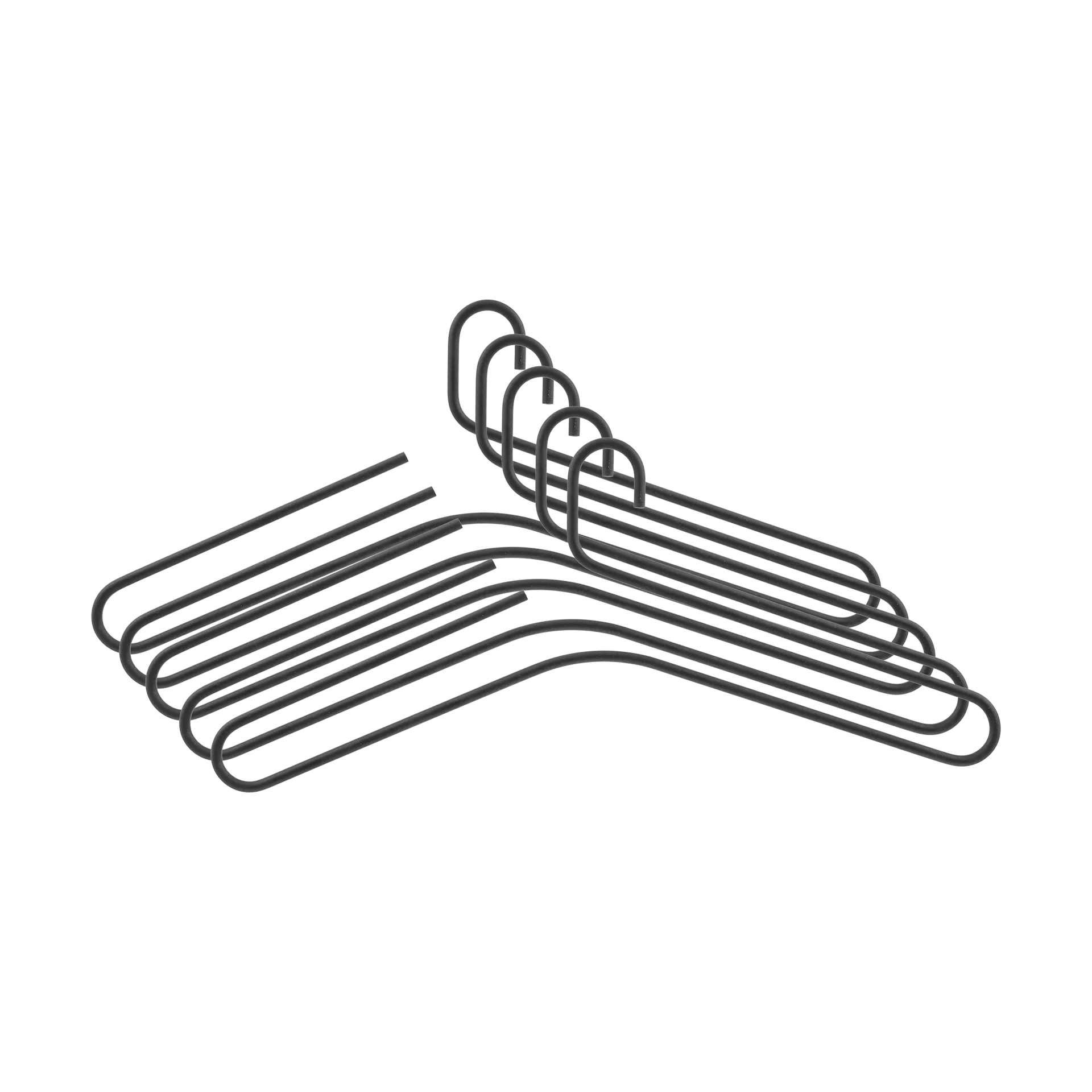 Smooth ハンガー 5個, Black Scandi Living | スカンジリビング