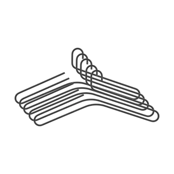 Smooth ハンガー 5個 - Black - Scandi Living | スカンジリビング