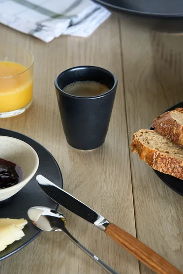 Terra カプチーノカップ - Black Stoneware, 14,5 cl - Scandi Living | スカンジリビング