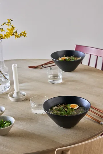 Terra ラーメンボウル - Black Stoneware, Ø20 cm - Scandi Living | スカンジリビング