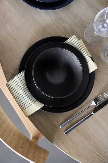 Terra サイドプレート - Black Stoneware, Ø22 cm - Scandi Living | スカンジリビング