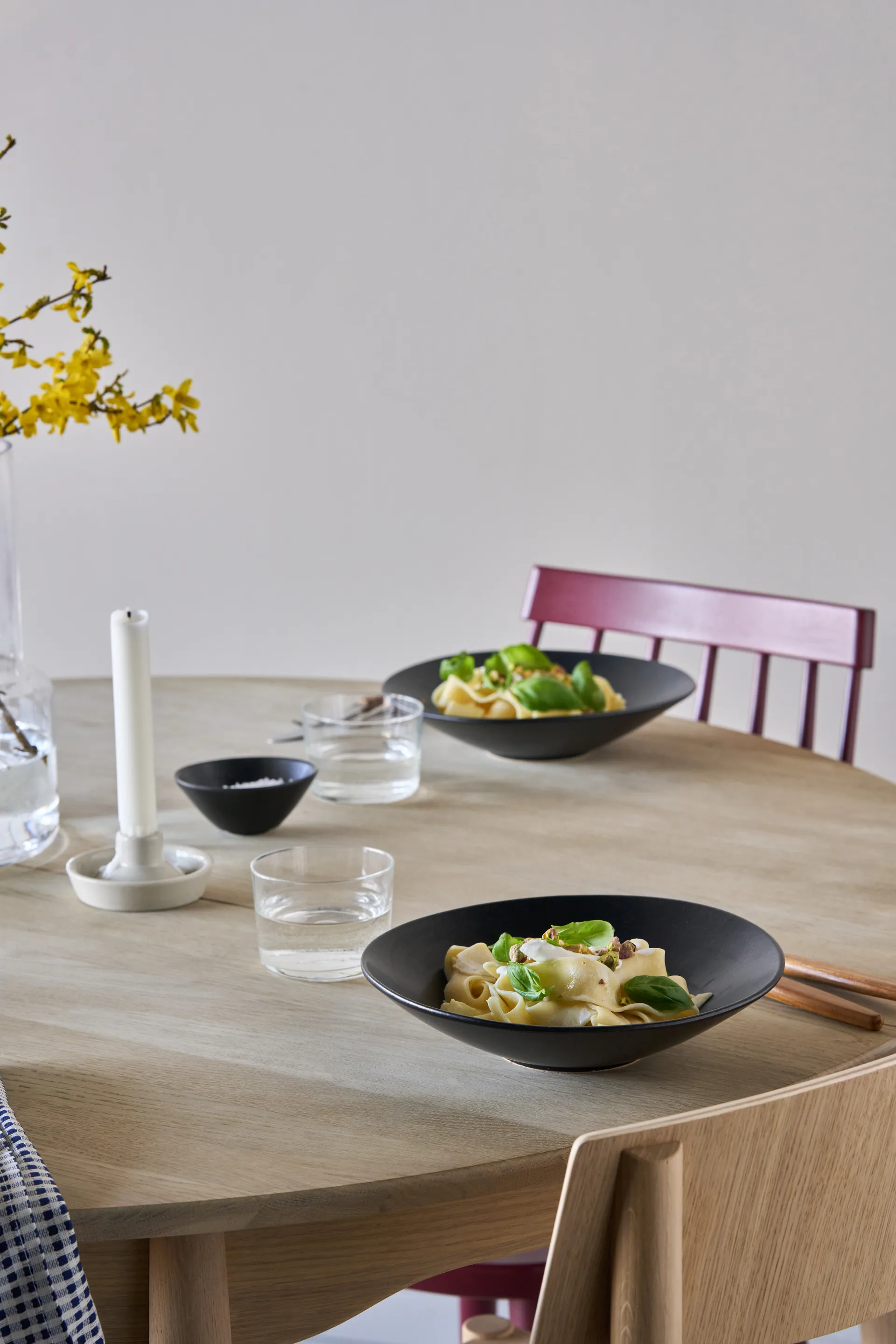 Terra パスタプレート, Black Stoneware, Ø22,5 cm Scandi Living | スカンジリビング
