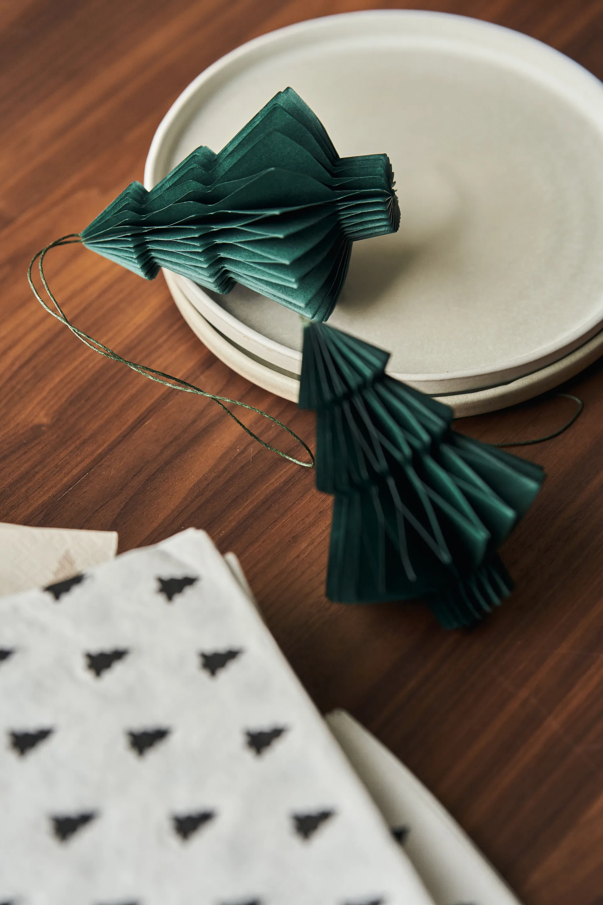 Tree オーナメント 4個セット, Forest Green Scandi Living | スカンジリビング