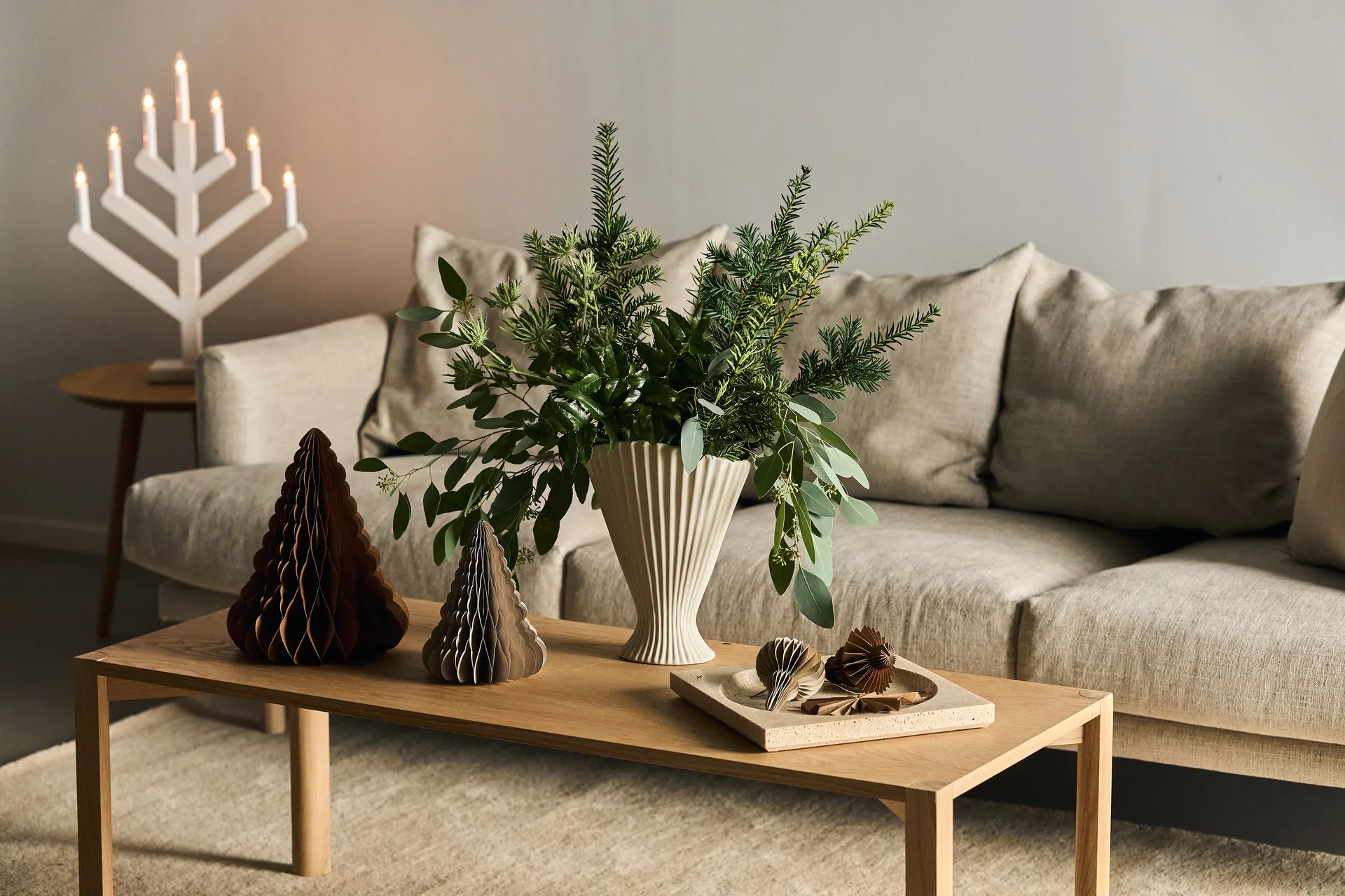 Trees クリスマスツリーデコレーション 2個セット, Beige Scandi Living | スカンジリビング