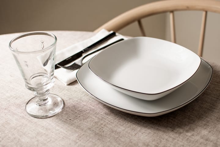 Lido black line サービスセット スクエア 12点, White with black edge Seltmann Weiden