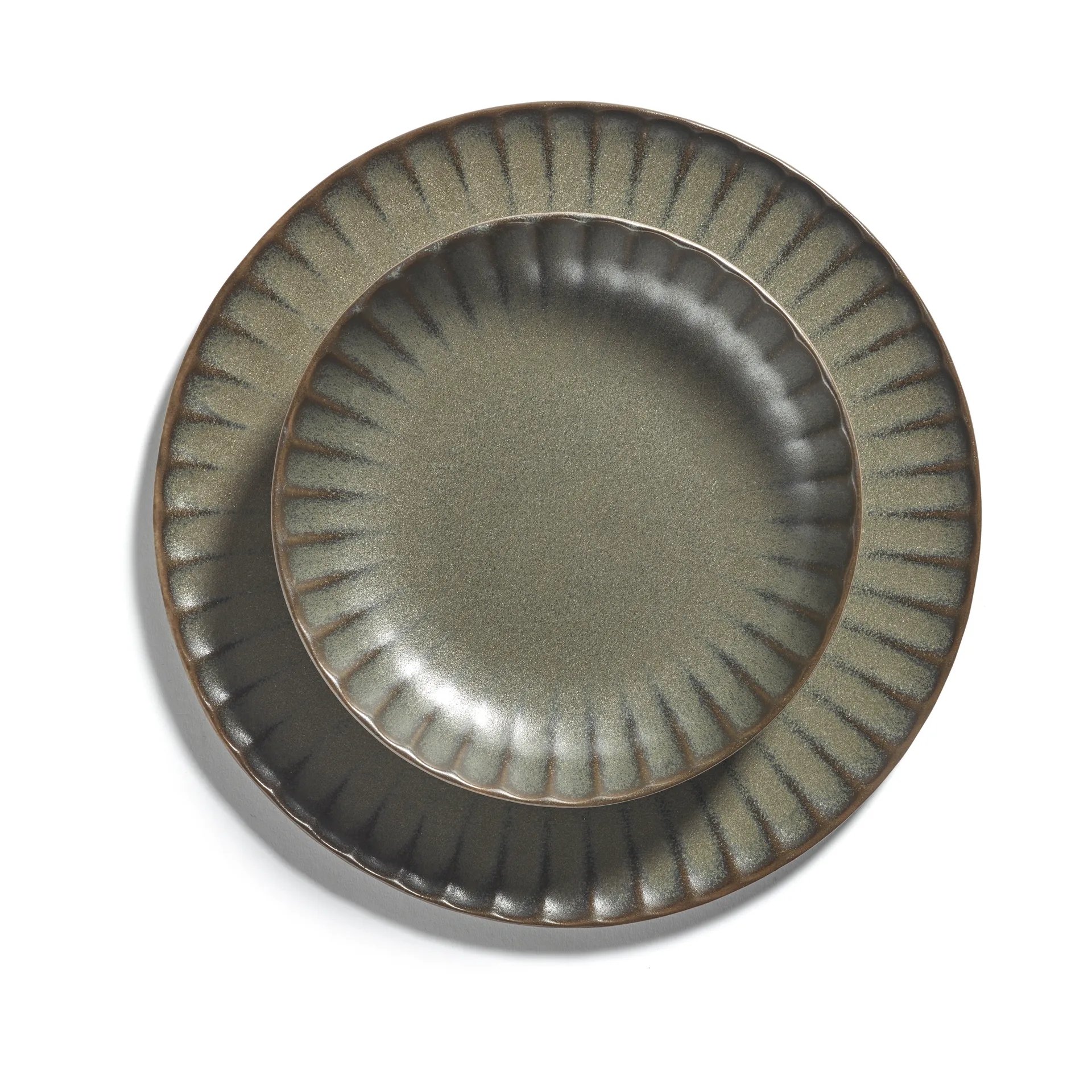 Inku ハイプレート L Ø23 cm 2枚セット, Green Serax | セラックス