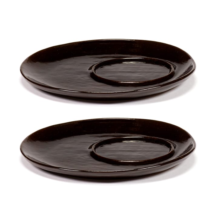 La Mère コーヒーカップ用ソーサー Ø14.5 cm 2枚 - Dark brown - Serax | セラックス