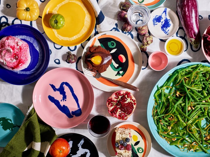 Ottolenghi Feast ディーププレート Ø22 cm 2枚セット, Dark blue stripes-white Serax | セラックス