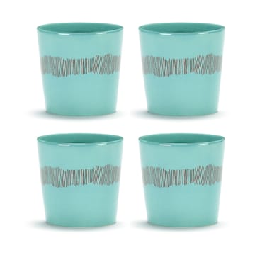 Ottolenghi Feast コーヒーカップ 25 cl 4個セット - Azure stripes-red - Serax | セラックス
