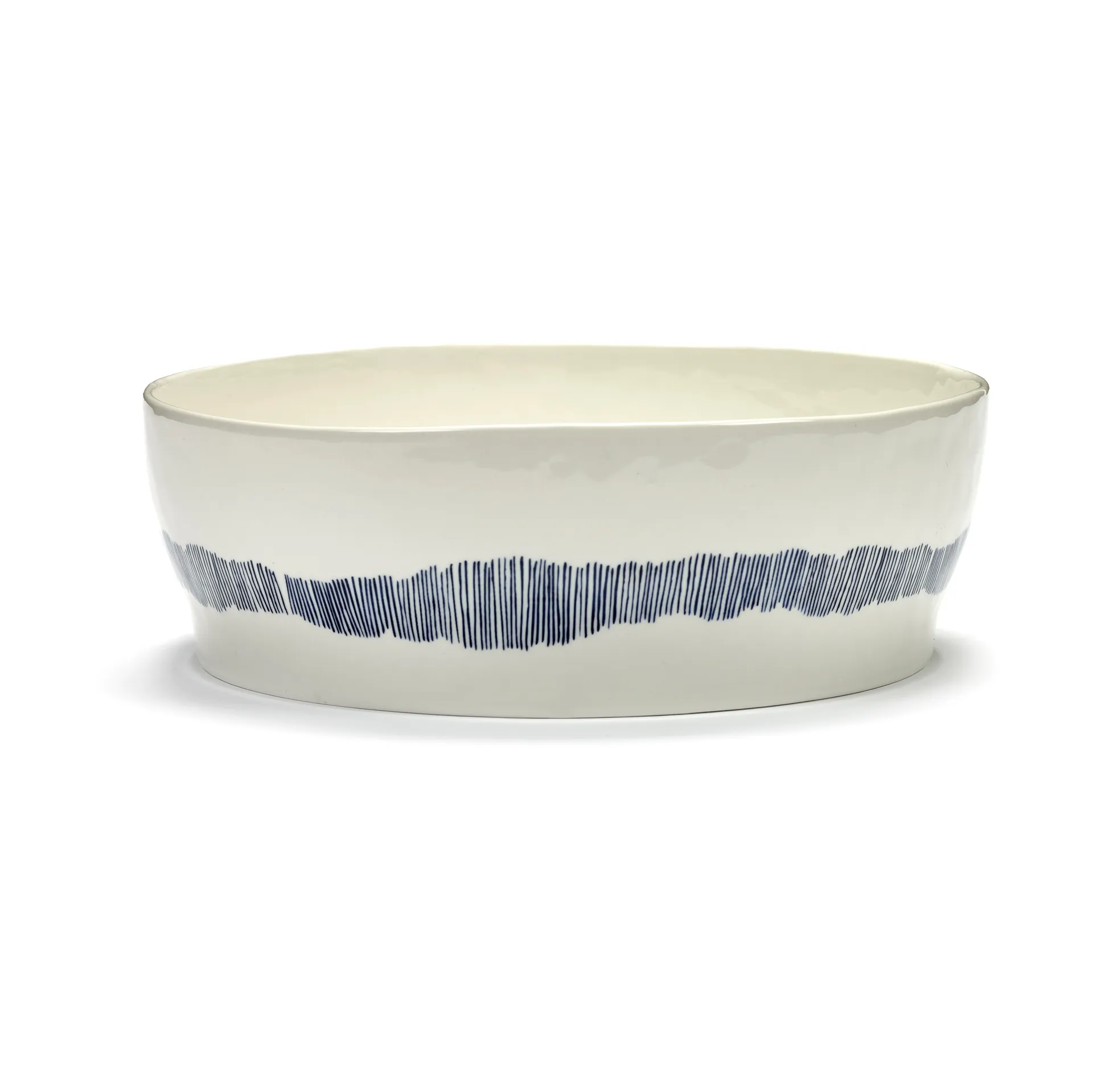 Ottolenghi Feast サラダボウル Ø27.5 cm, White stripes-blue Serax | セラックス