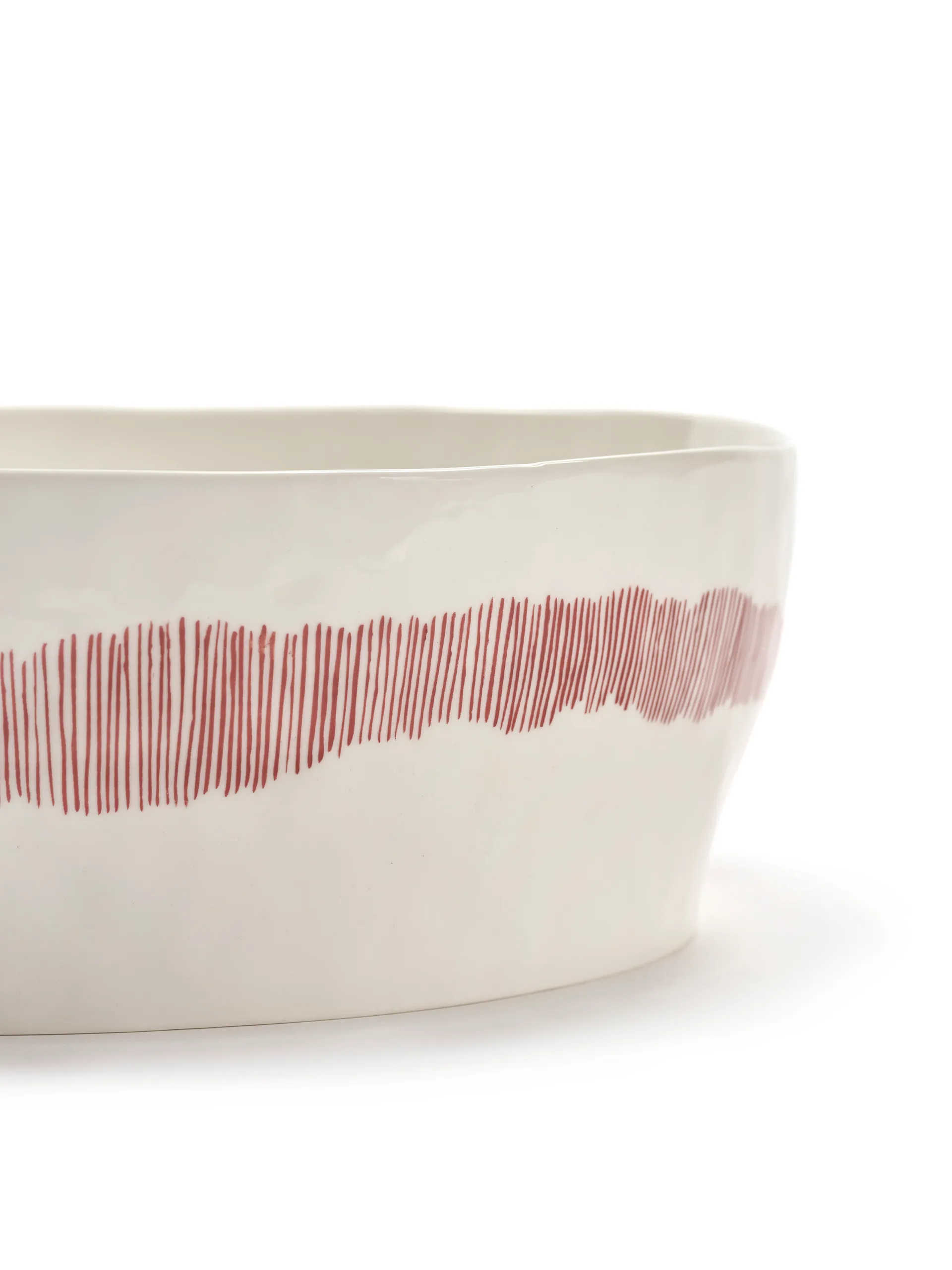 Ottolenghi Feast サラダボウル Ø27.5 cm, White stripes-red Serax | セラックス