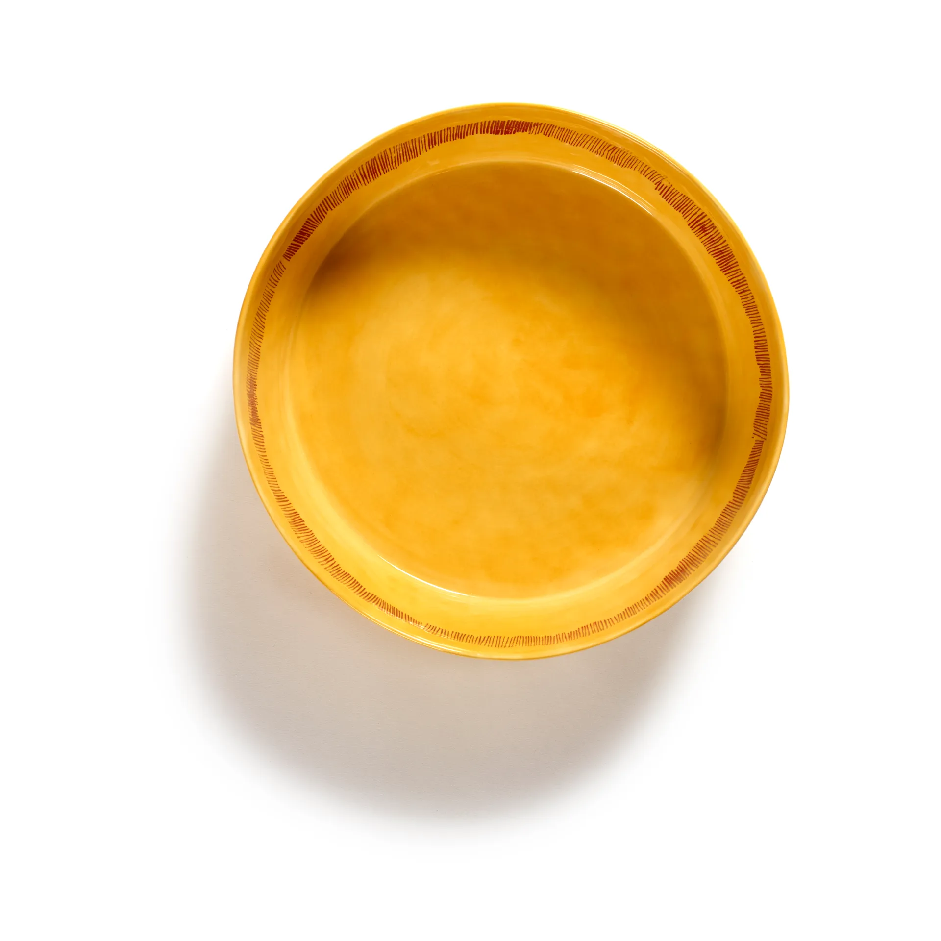 Ottolenghi Feast サラダボウル Ø27.5 cm, Yellow stripes-red Serax | セラックス