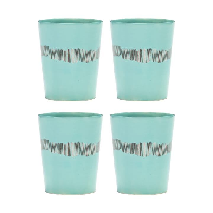 Ottolenghi Feast ティーカップ 33 cl 4個セット - Azure stripes-red - Serax | セラックス