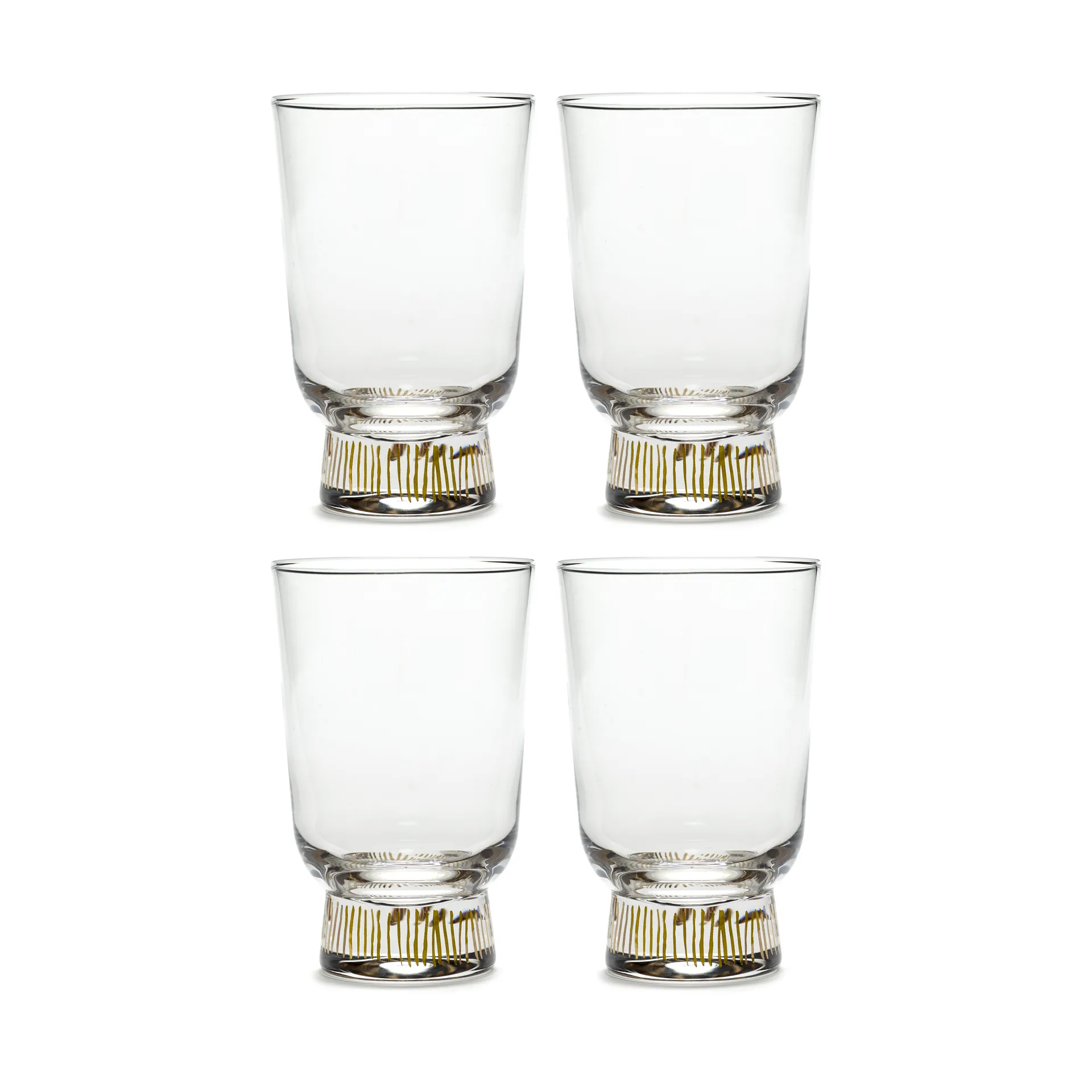 Ottolenghi Feast グラス 33 cl 4個セット, Stripes gold Serax | セラックス