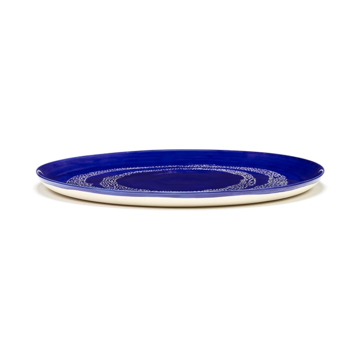 Ottolenghi Feast サービングプレート Ø35 cm, Dark blue dots-white Serax | セラックス