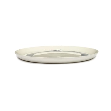Ottolenghi Feast プレート L Ø26 cm 2枚 - White stripes-blue - Serax | セラックス