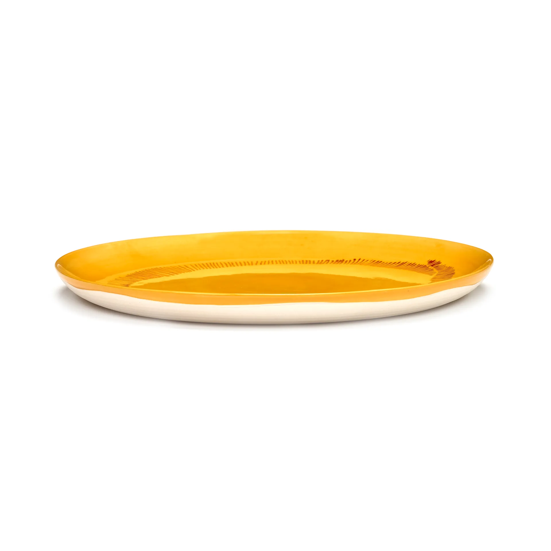 Ottolenghi Feast プレート L Ø26,5 cm 2枚, Yellow stripes-red Serax | セラックス