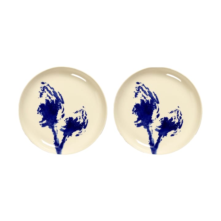 Ottolenghi Feast プレート S Ø19 cm 2枚セット - White-artichoke blue - Serax | セラックス