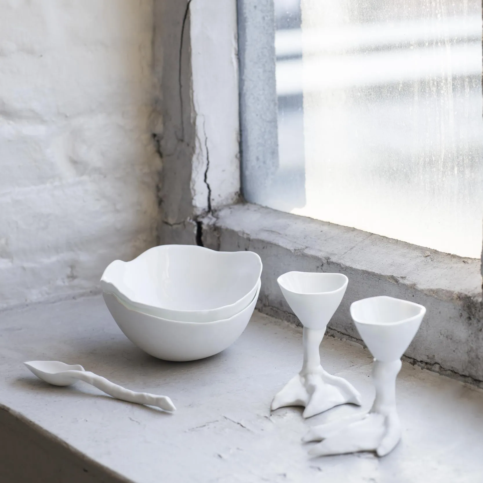 Pオークing Duck Foot エッグカップ, white Serax | セラックス