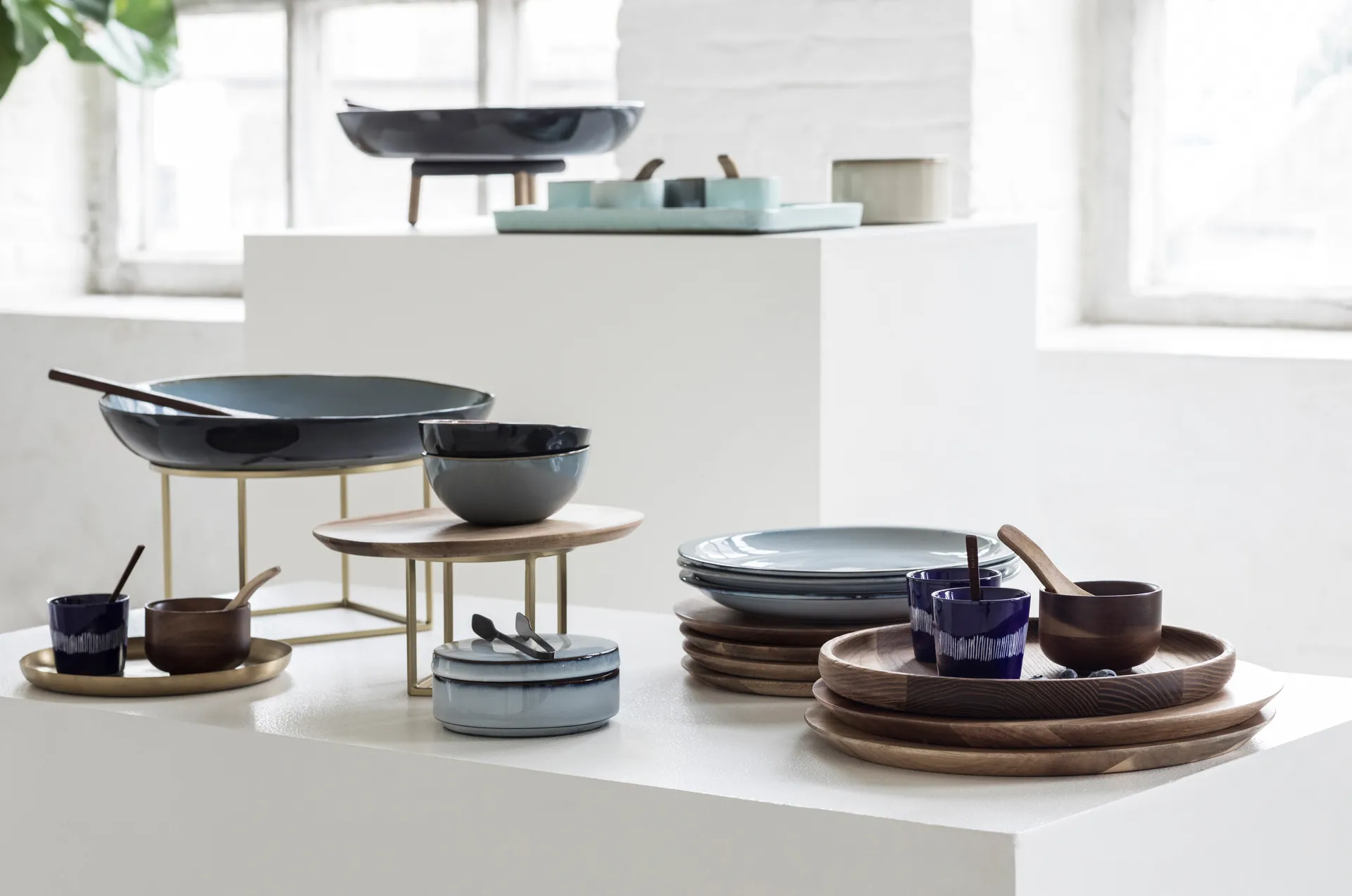 Pure ボウル 3ピース 重箱タイプ 14 cm, Blue Serax | セラックス