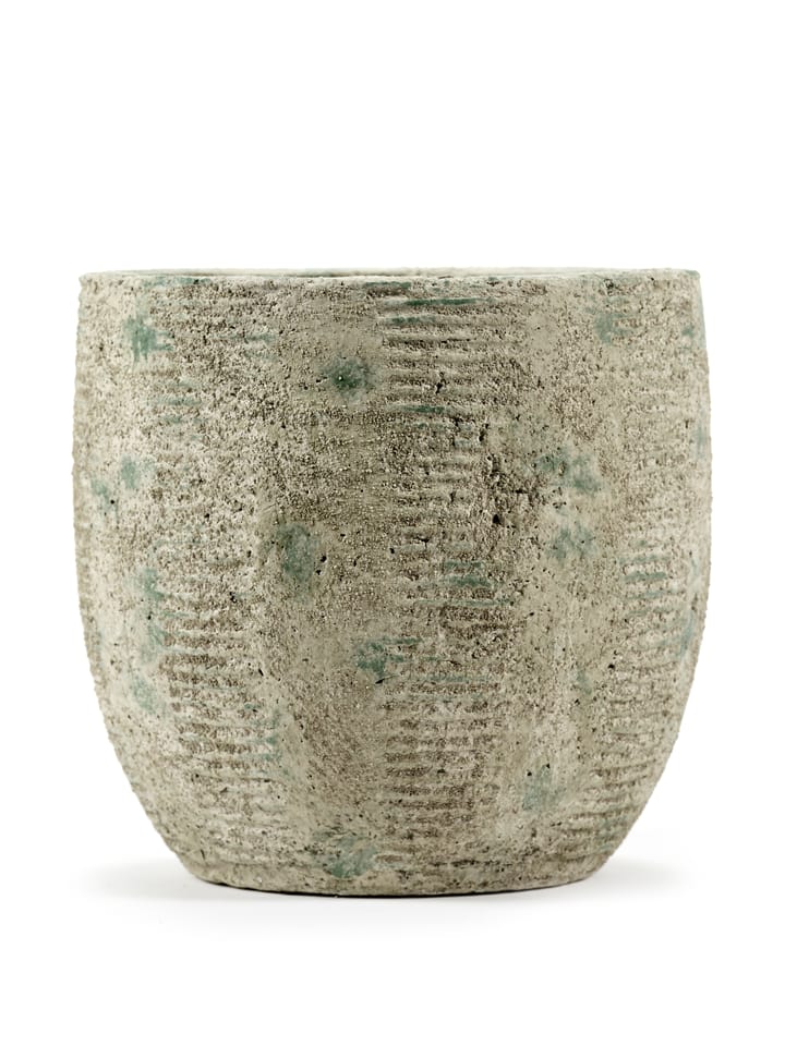 Rustic flower pot ストライプ M 20.5 cm - Grey - Serax | セラックス