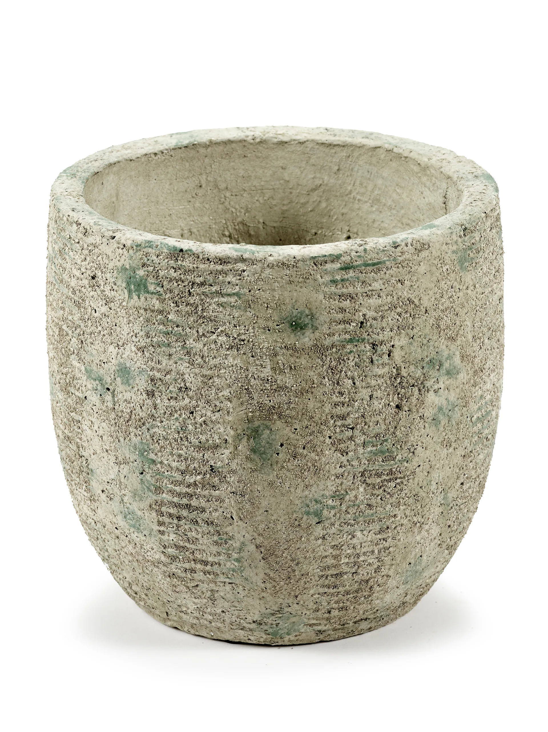 Rustic flower pot ストライプ M 20.5 cm, Grey Serax | セラックス