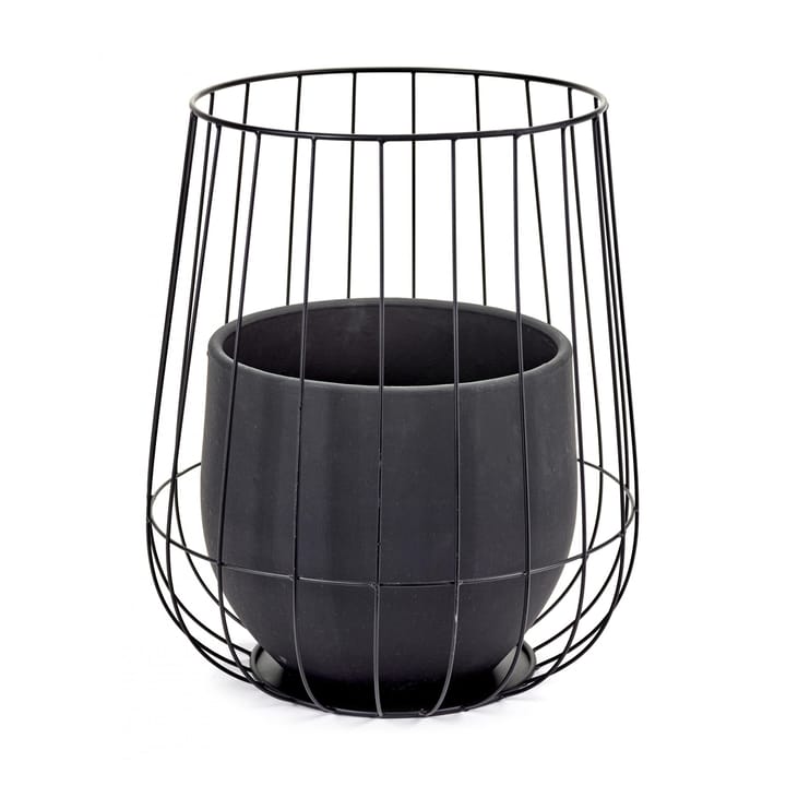 Serax 植木鉢 in バスケット 37x46 cm - black - Serax | セラックス