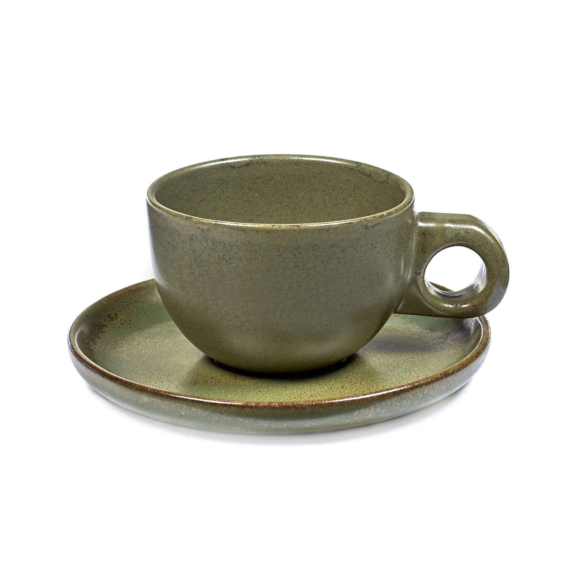 Surface コーヒーカップ ソーサー付き 13 cl, camogreen Serax | セラックス