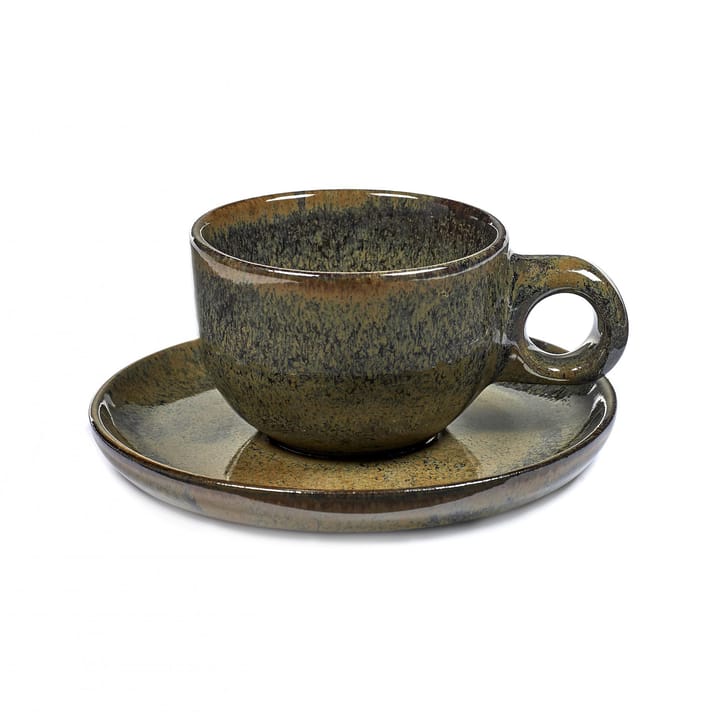 Surface コーヒーカップ ソーサー付き 13 cl - indi grey - Serax | セラックス