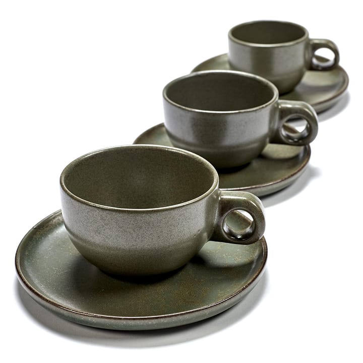 Surface カプチーノカップ ソーサー付き 23 cl, camogreen Serax | セラックス