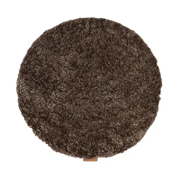 Jill チェアクッション 中綿入り - Cappuccino (brown), Ø36 cm - Shepherd of Sweden | シェパード