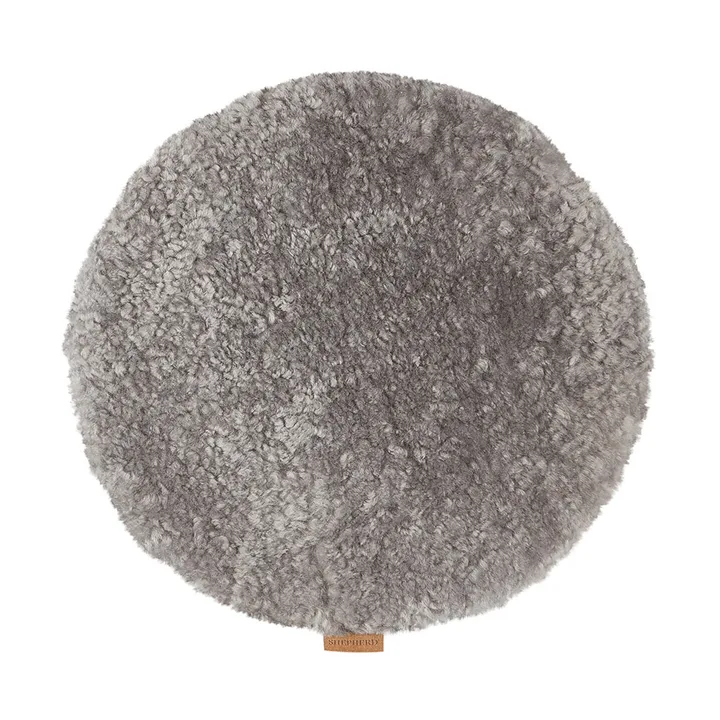 Jill チェアクッション 中綿入り - Granite (grey), Ø36 cm - Shepherd of Sweden | シェパード