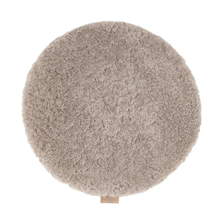 Jill チェアクッション 中綿入り - Stone (beige), Ø36 cm - Shepherd of Sweden | シェパード
