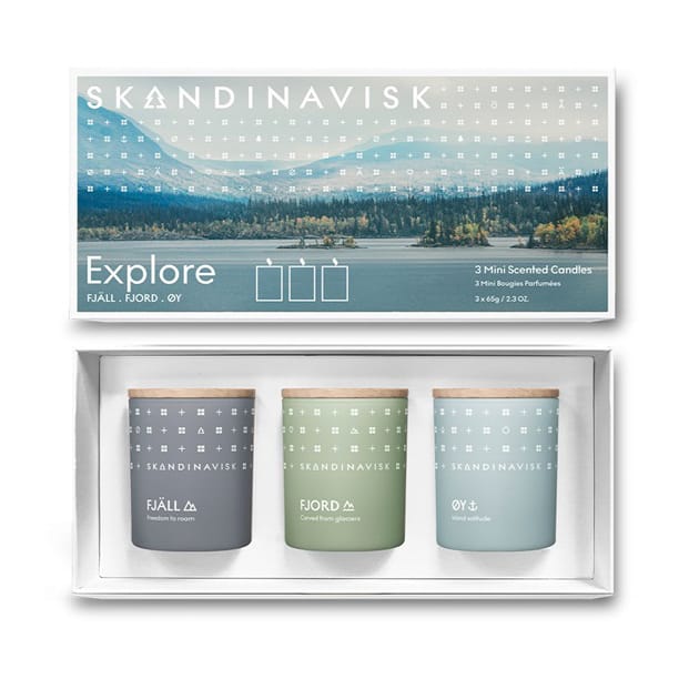 Explore 香り付き キャンドル ギフトセット ミニ, 3 pieces Skandinavisk | スカンジナビスク