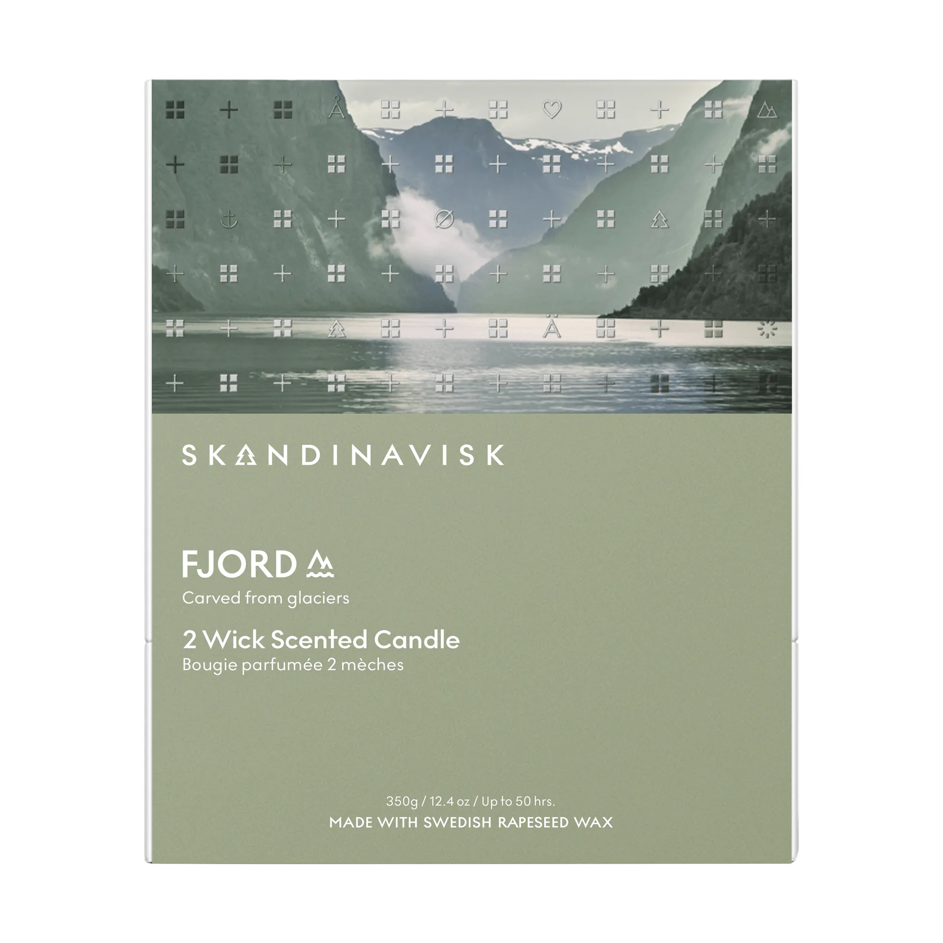 Fjord キャンドルホルダー（香り付き）, 350 g, 2 wicks Skandinavisk | スカンジナビスク
