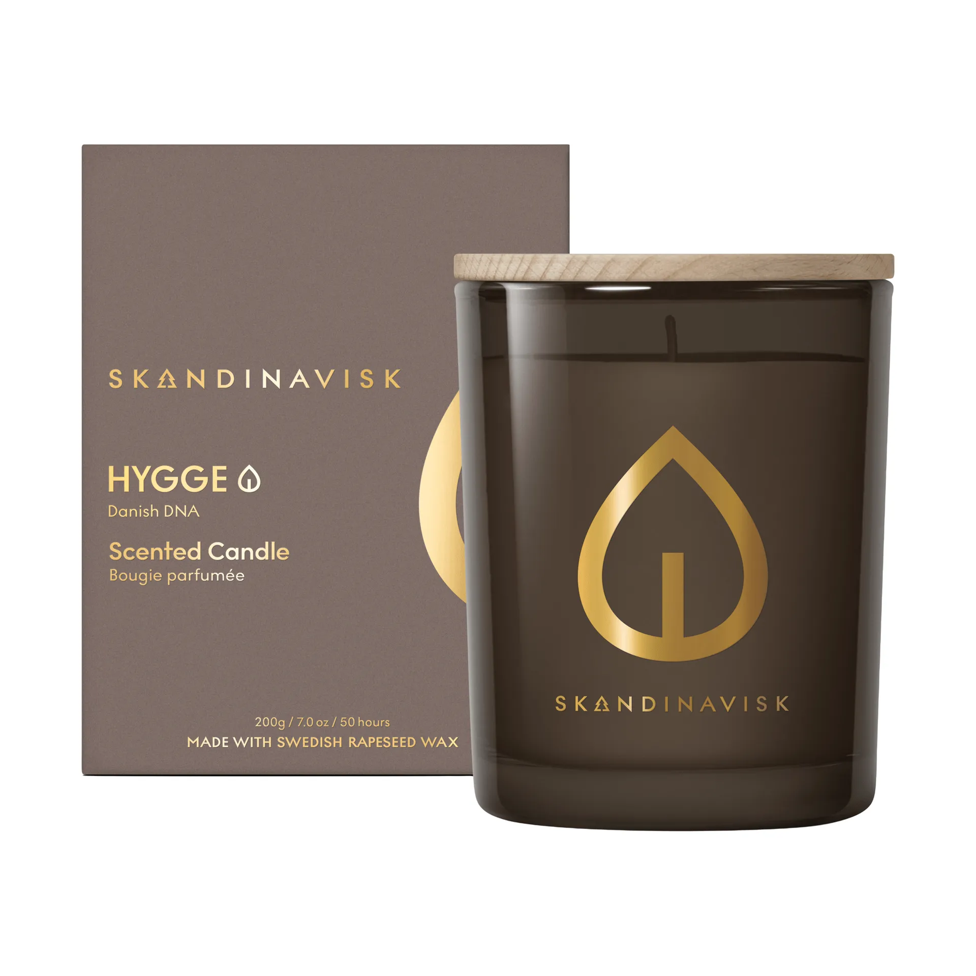 Hygge Gold Symbol キャンドルホルダー付きキャンドル, 200 g Skandinavisk | スカンジナビスク