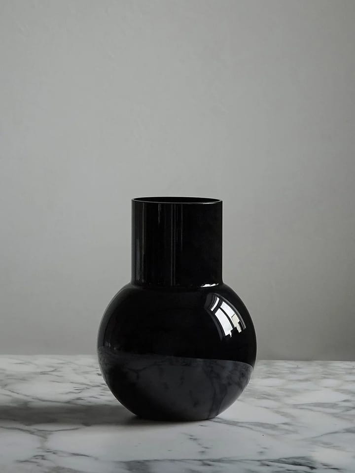 Pallo 花瓶 - Black 20 cm - Skrufs Glasbruk