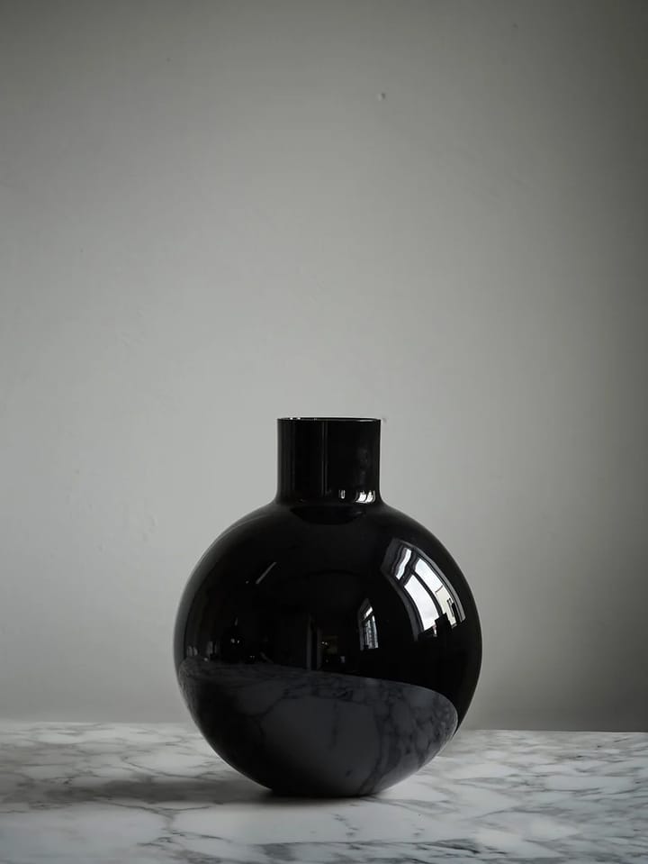 Pallo 花瓶, Black 31 cm Skrufs Glasbruk
