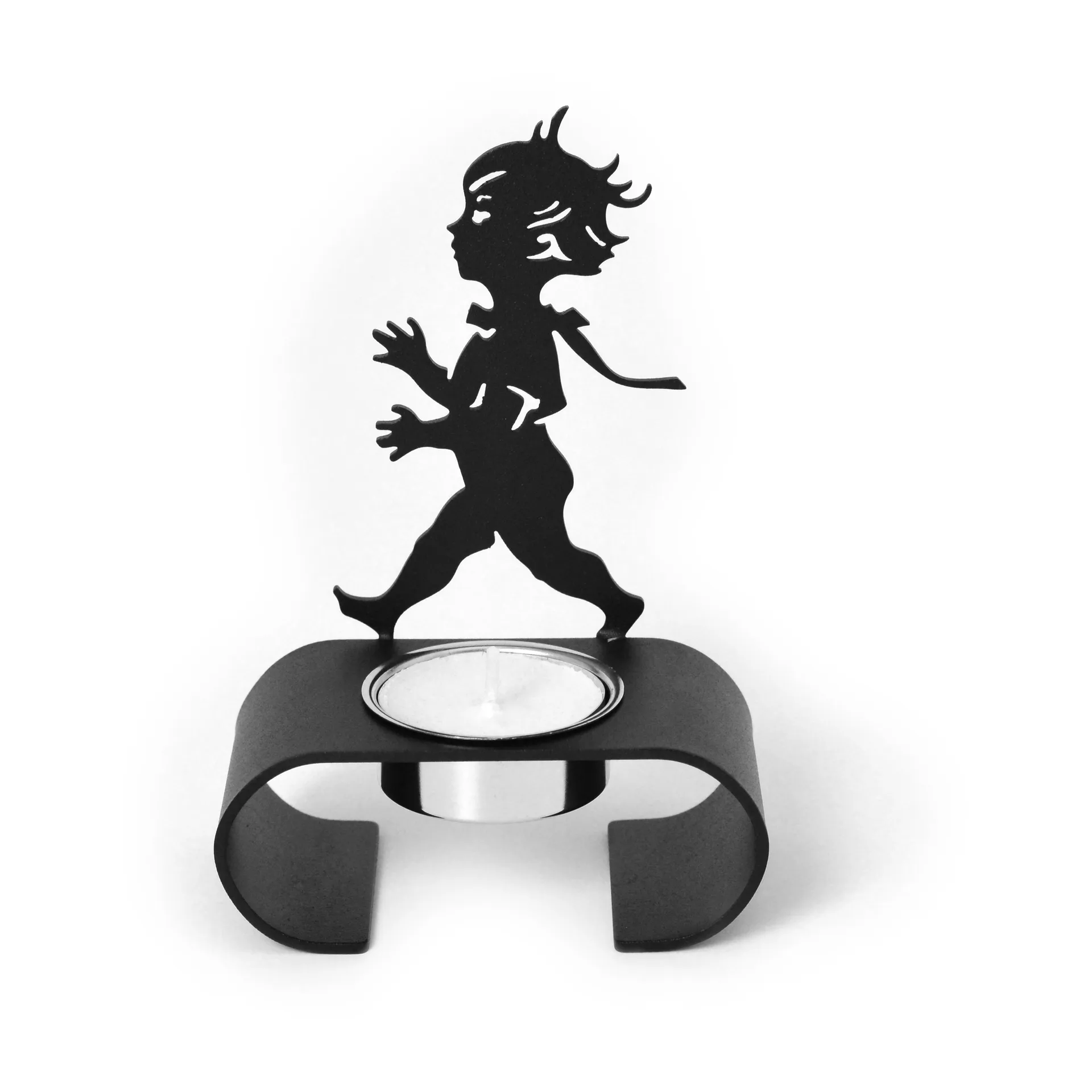 Silhuett キャンドルホルダー 9.3x13.3 cm, Black Solstickan Design