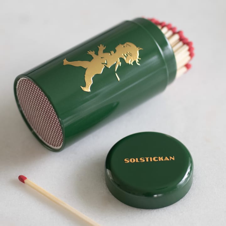 Solstickan マッチチューブ 100本セット, Green-gold Solstickan Design