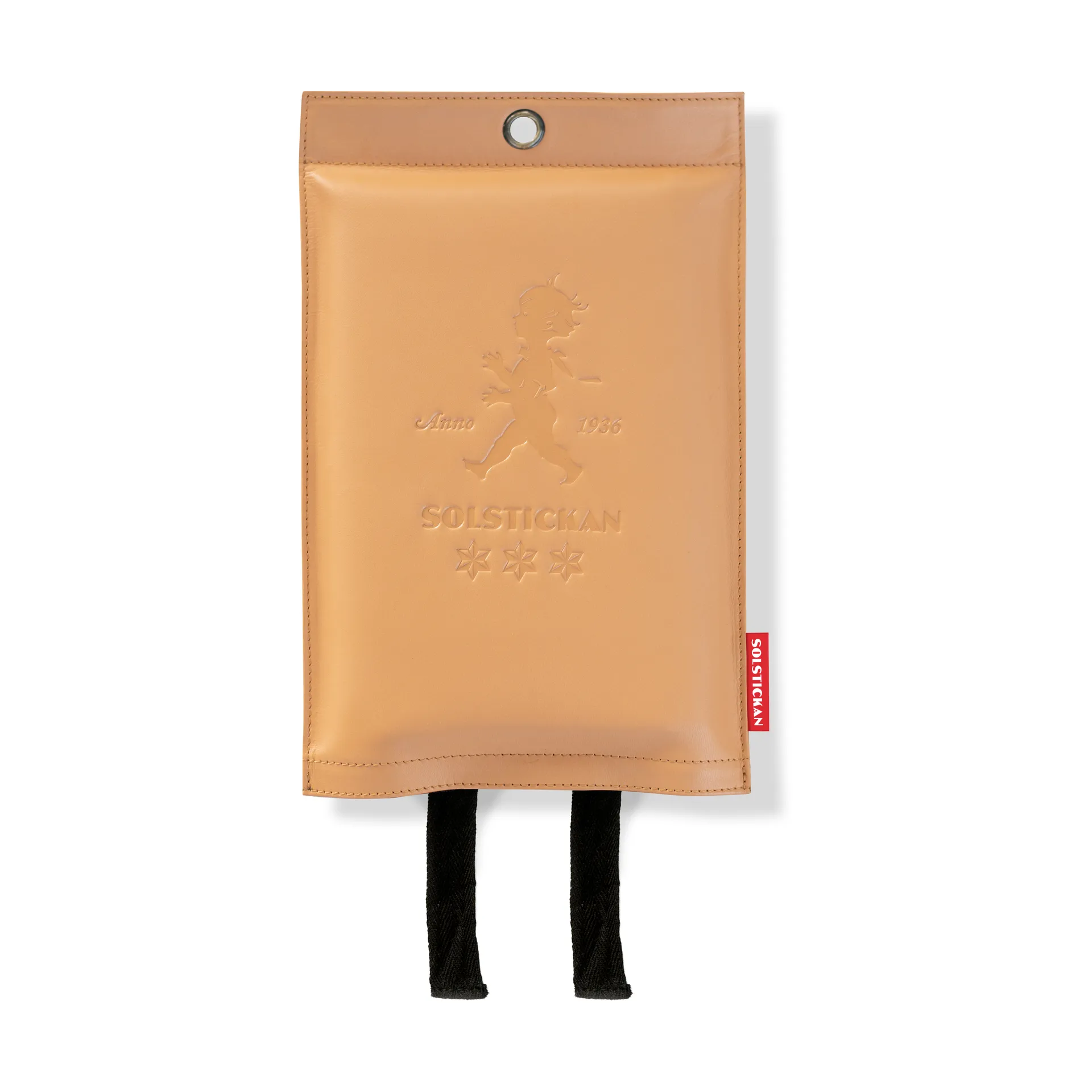 Solstickan ファイヤーブランケット レザー 120x120 cm, Ljust läder Solstickan Design