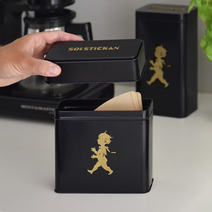 Solstickan コーヒーフィルタージャー 15.4x17 cm, Black-gold Solstickan Design