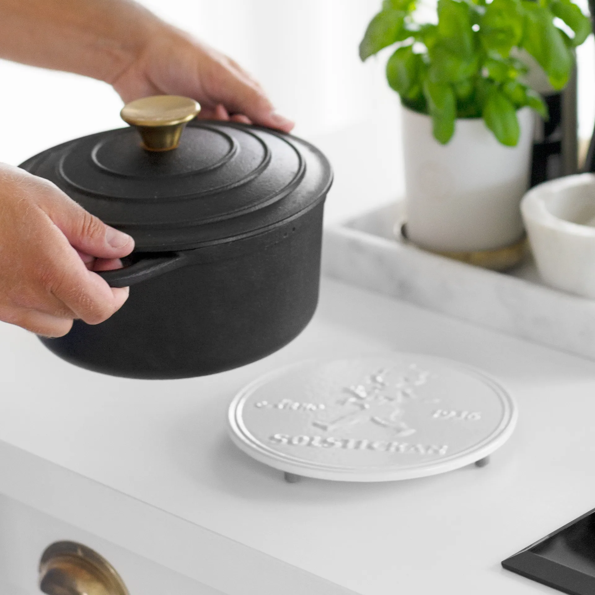 Solstickan トリベット 19 cm, White Solstickan Design