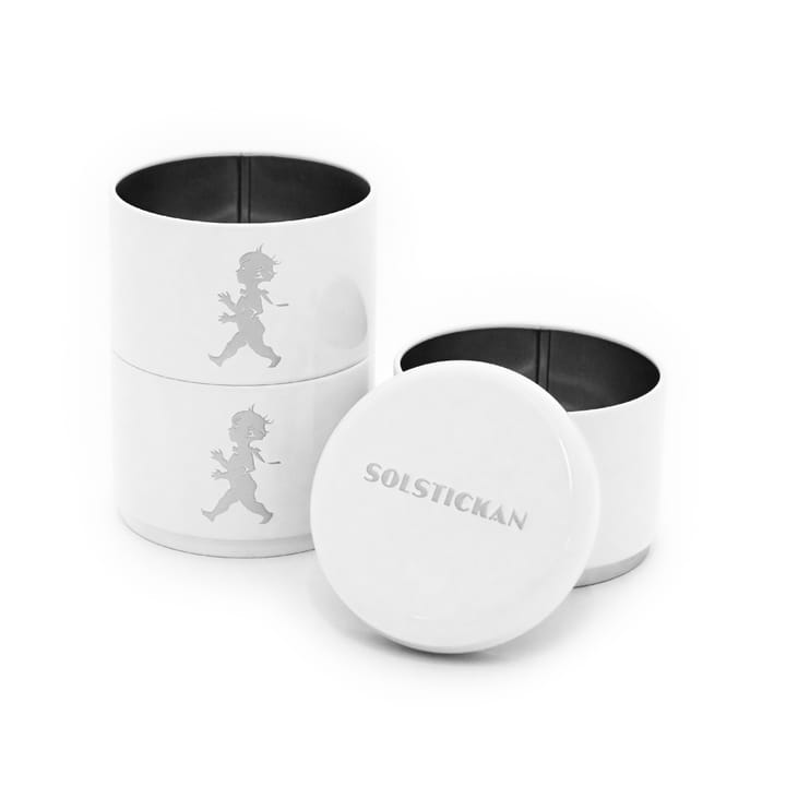 Solstickan 収納ジャー 3ピース 8.5 cm, White Solstickan Design