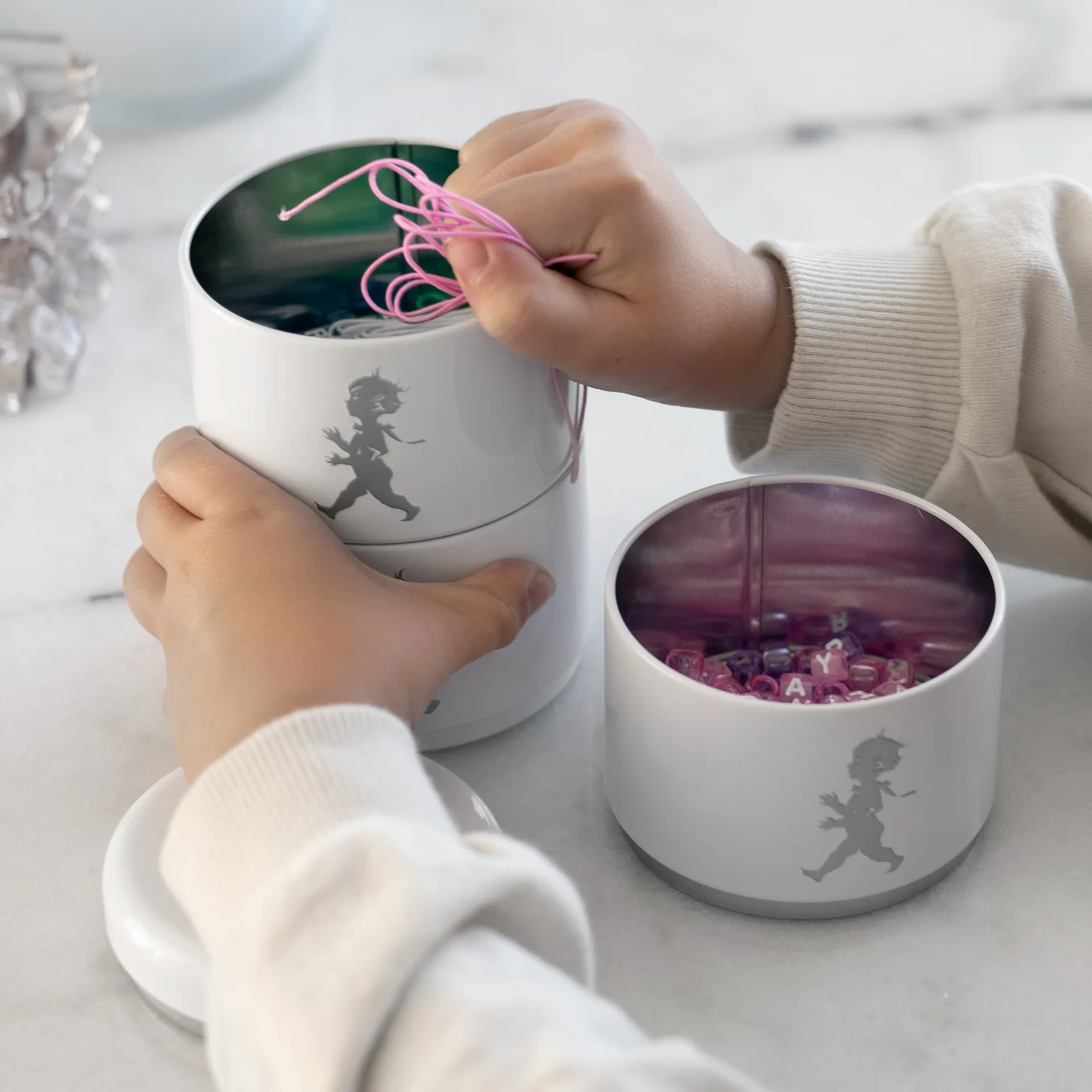 Solstickan 収納ジャー 3ピース 8.5 cm, White Solstickan Design