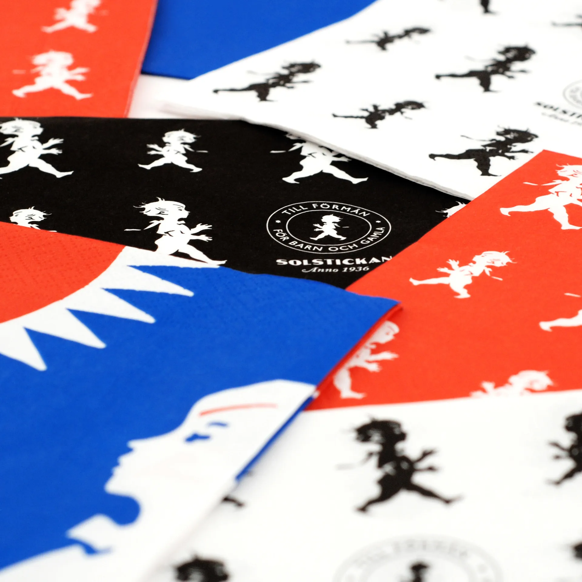 Solstickan ナプキン 33x33 cm 20枚セット, Black Solstickan Design