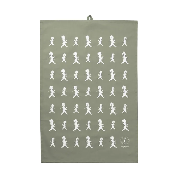 Solstickan ティータオル 50x70 cm - Green-white - Solstickan Design