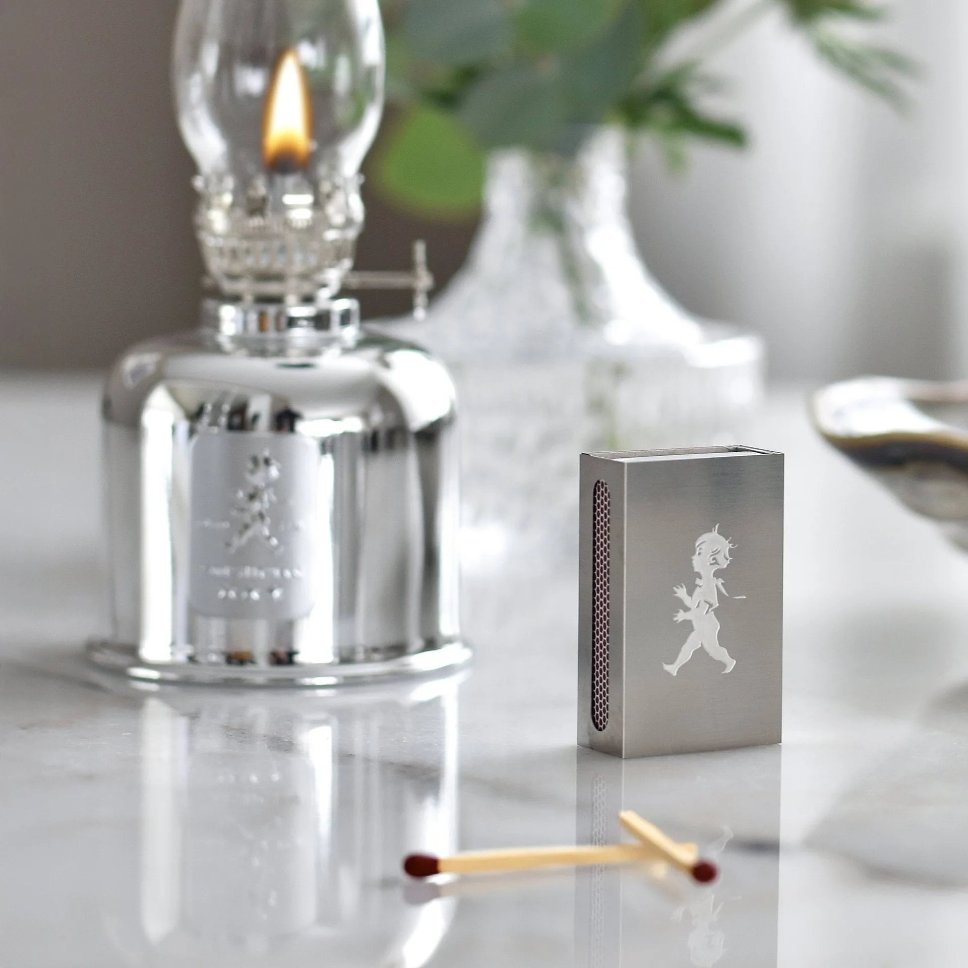 Solstickan マッチケース, Silver, small 3.5x5.6x1.8 cm Solstickan Design